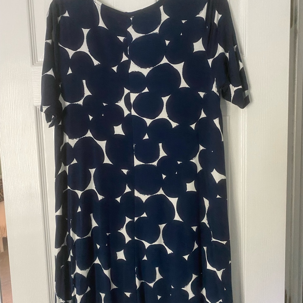 Agnes & Dora Navy and White Dot Swing Dress - Picture 6 of 7